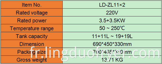 11l Electric Fryer Product Details